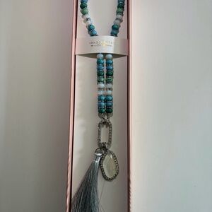 Elegant Beaded Necklace with Tassel